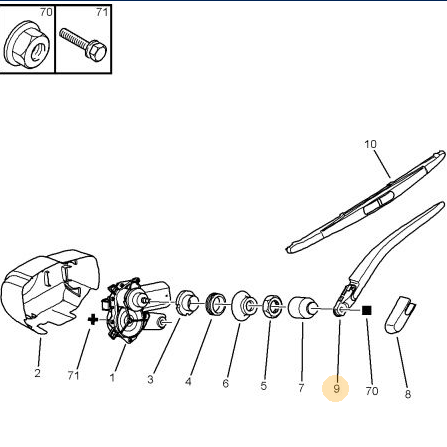 Genuine Peugeot Rear Wiper Arm - Peugeot 107 | 6405V5 | 6405V5