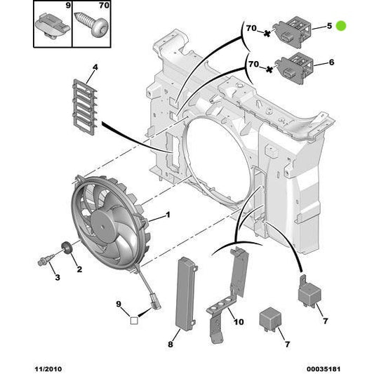Genuine Peugeot Motor-Driven Fan Resistance - Citroen C8 2002-2008 Petrol | 1267E3 | 1267E3