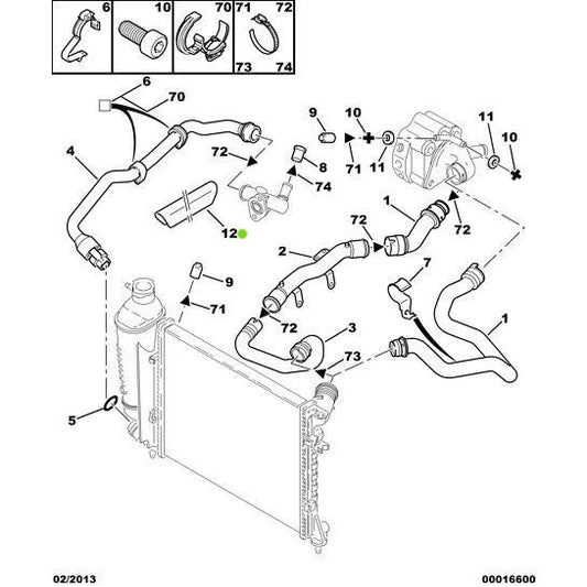 Radiator Cap - Citroen C5 2001-2004 Diesel | 130324