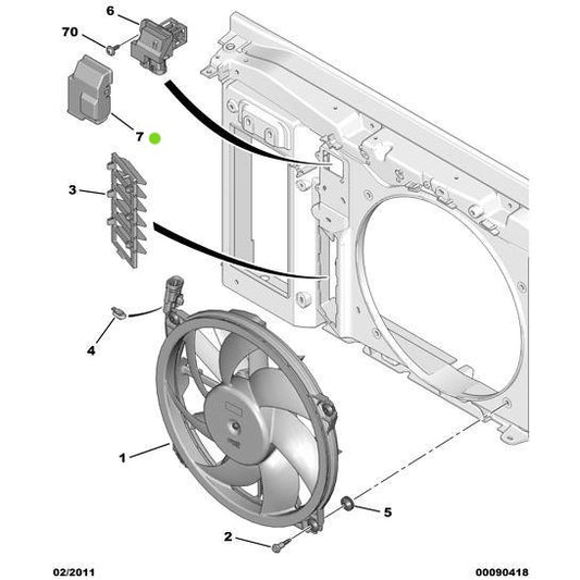 Genuine Fan Assembly Exterior Cover - Citroen Berlingo 2012-2015 | 1308CX