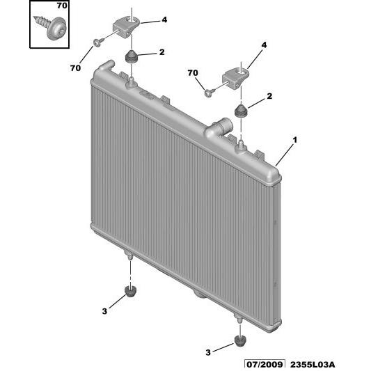Genuine Peugeot Radiator Fixing Bracket - Citroen Ds5 2011-2021 Petrol | 131299 | 131299