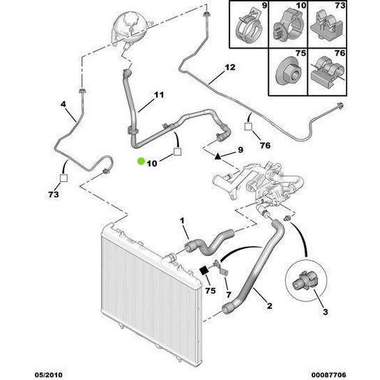 Genuine Peugeot Wiring Harness Clip - Citroen Ds4 2010-2021 Diesel | 1319K1 | 1319K1