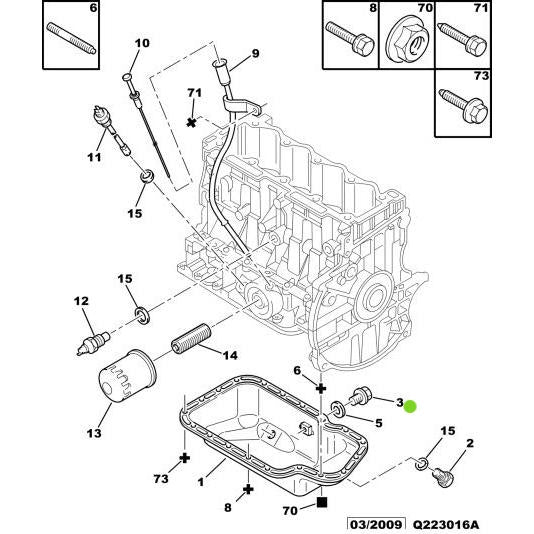 Genuine Peugeot Citroen Saxo 1996-2004 Plug Sump | 133625