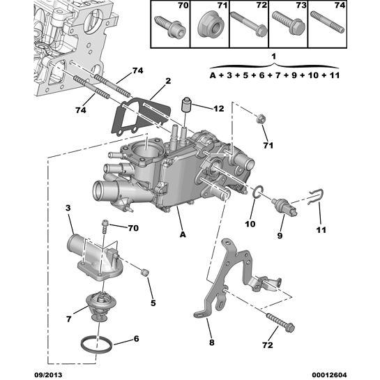Engine Water Outlet - Citroen C5 2001-2004 Diesel | 1336R9