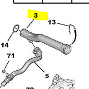 Water Pipe - Peugeot RCZ 2009-2015 | 1351VF