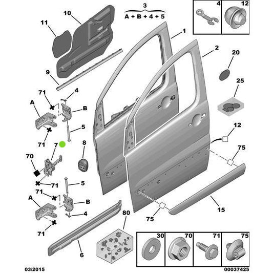 Genuine Door Stop - Peugeot Citroen Dispatch 2007-2011 | 1440204880