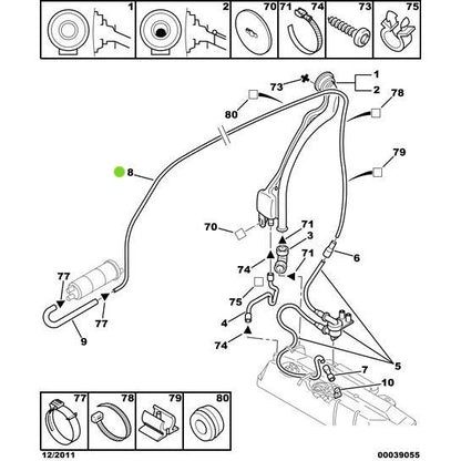 Genuine Citroen Saxo 1996-2004 Tank Venting Pipe | 150356