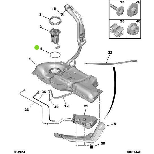 Genuine Diesel Fuel Tank Seal - Citroen DS4 2010-2021 | 153151