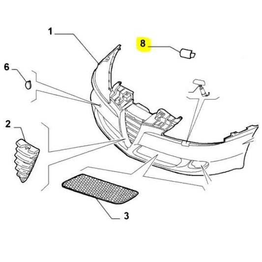 Headlamp Washer Jet Cover - Alfa Romeo 147 | 156057242