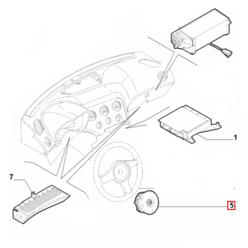 Airbag Drivers Side - 159 / Brera / Spider | 156081666