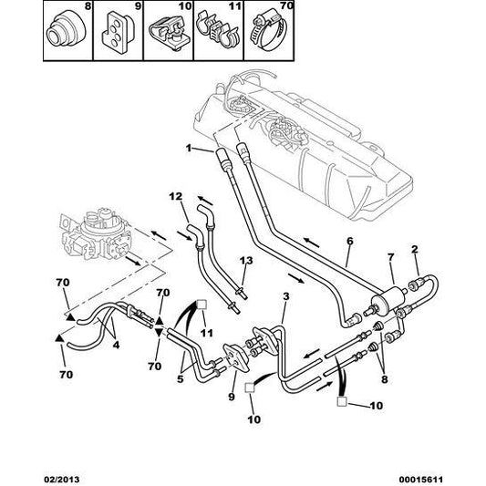 Fuel Feed Filter - Citroen Berlingo 2006-2008 Petrol | 1567C6