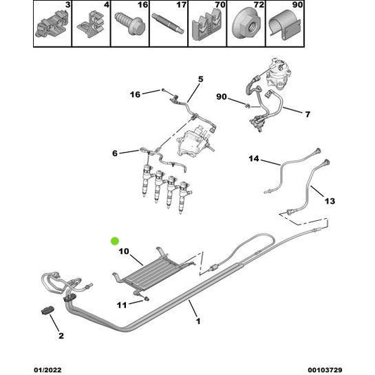 Genuine Fuel Cooler - Citroen Ds5 2011-2021 Petrol | 1574E0