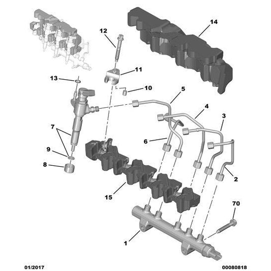 Es Hdi Complete Inject Holder - Citroen DS4 2010-2021 Diesel  | 1608518380