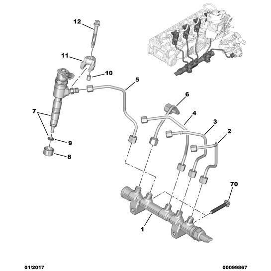Es Hdi Complete Inject Holder - Citroen Dispatch 2016-2020 Diesel | 1610578480