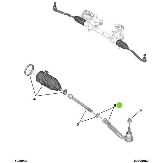 Genuine Steering Gaiter Kit - Citroen C5 Air Cross 2018-2021 | 1610817580