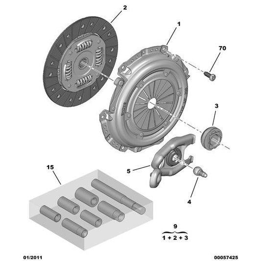 Clutch Release Bearing Buffer - Citroen C4 2008-2010 Petrol | 1611266180