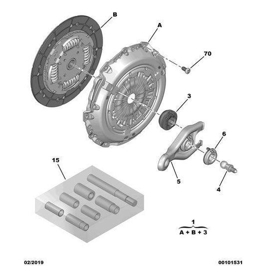 Genuine Peugeot Clutch Release Bearing Buffer - Citroen Dispatch 1994-2006 Diesel | 1611266780 | 1611266780