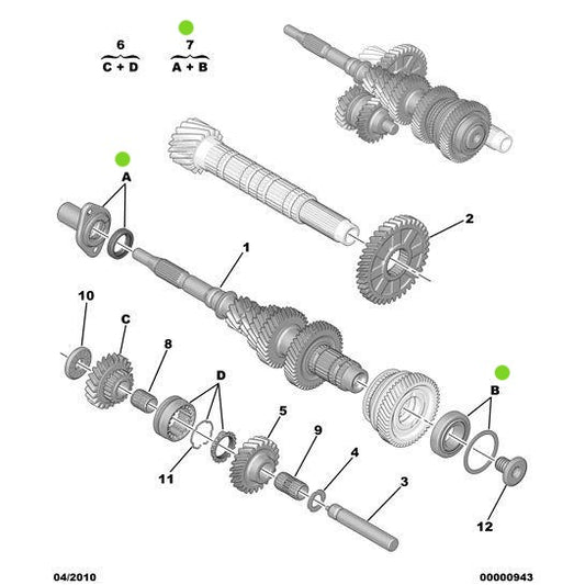 Genuine Fiat Bearing Primary Kit - Citroen Ds5 2011-2021 Petrol | 1611981780 | 1611981780