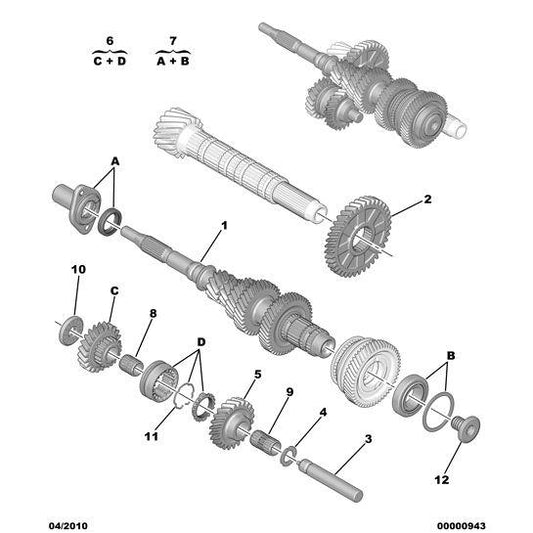 Genuine Peugeot Bearing Primary Kit - Citroen Ds5 2011-2021 Petrol | 1611981780 | 1611981780