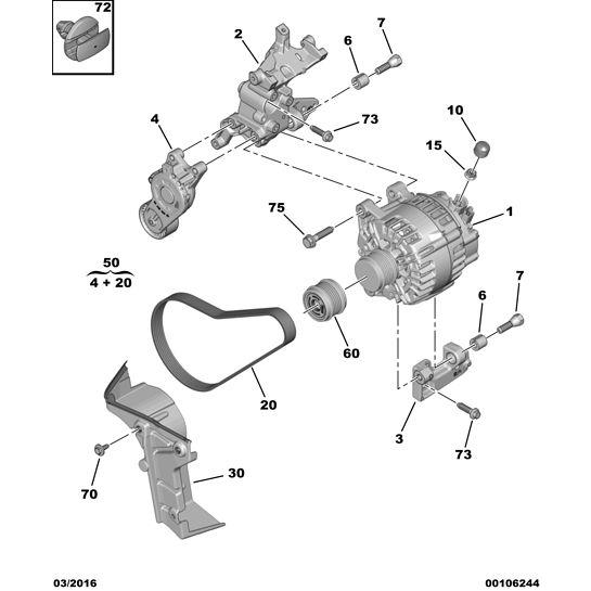 Ancillary Belt Roller Kit - Citroen Berlingo 2018-2021 Diesel | 1612490080