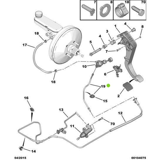 Genuine Peugeot Clutch Control Pipe - Citroen Relay 2006-2019 Diesel | 1613998780 | 1613998780