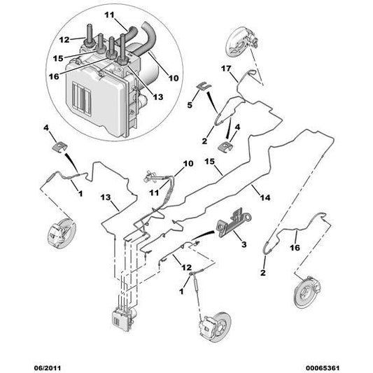 E:Brake Hose PSA - Citroen C4 2008-2010 Petrol | 1623257180