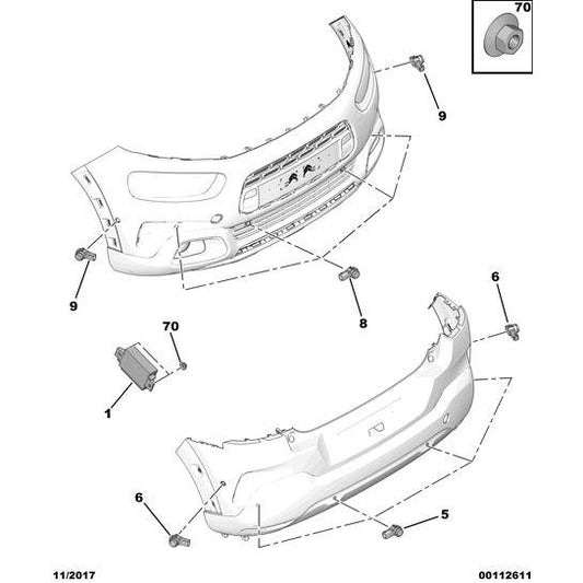 Obstacle Detection Sensor - Citroen Berlingo 2018-2021 Petrol | 1633559380
