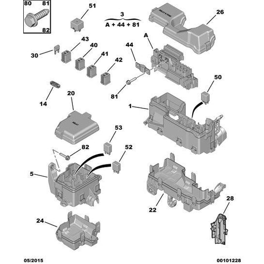 Fuse Box - Citroen C1 2012-2014 Petrol | 1612189780
