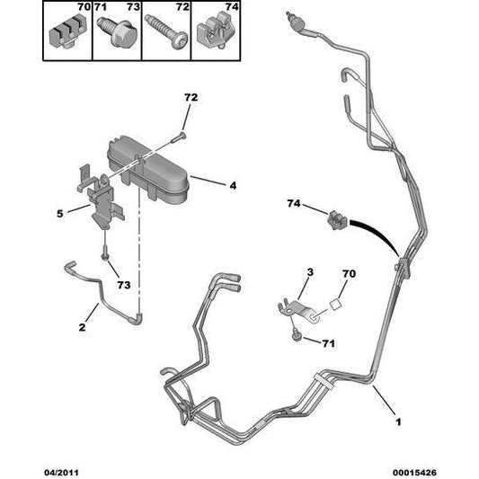 Genuine Peugeot Vacuum Pipe Support - Citroen C6 2005-2012 Diesel | 1618Q1 | 1618Q1