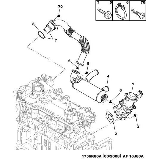 Egr Valve - Citroen C2 2007-2009 Petrol | 1618PF