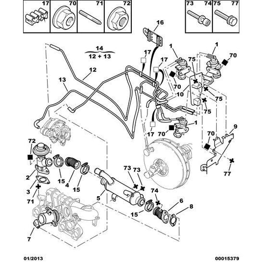 Pollution Control Circuit Seal - Citroen C5 2001-2004 Diesel | 1628KF