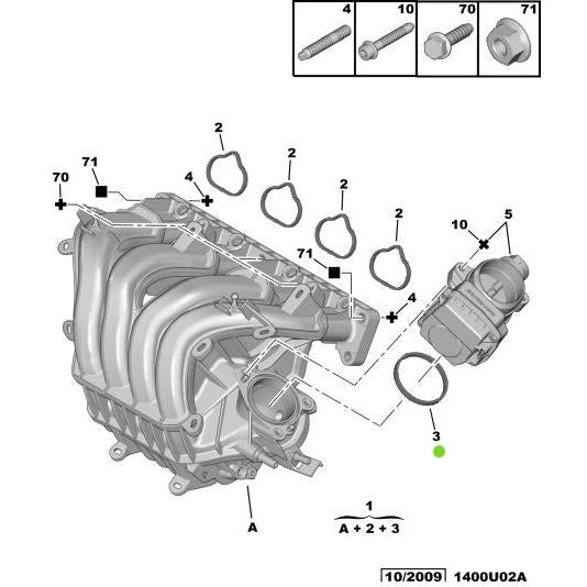 Genuine Peugeot Intake Valve Seal Piece - Citroen C8 2002-2008 Petrol | 1635W9 | 1635W9