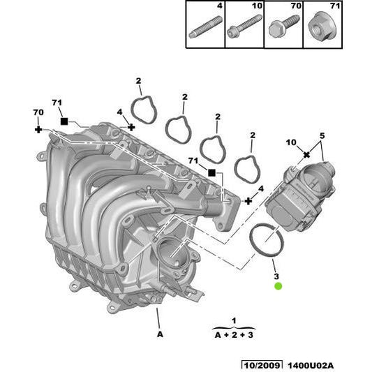 Genuine Peugeot Intake Valve Seal Piece - Citroen C8 2002-2008 Petrol | 1635W9 | 1635W9