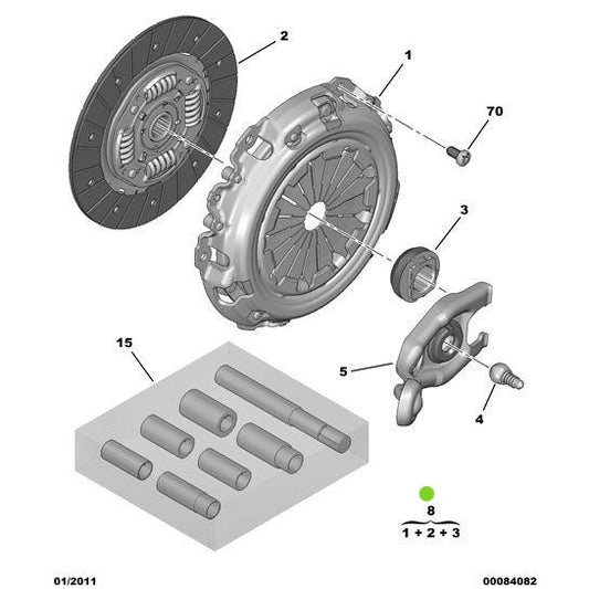 Genuine Peugeot Clutch - Citroen Nemo 2008-2015 Petrol | 1636268780
