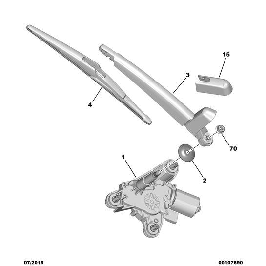Rear Window Wiper Blade - Citroen C3 2015-2021 Petrol | 1671211380