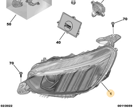 Genuine Peugeot 208 2019-2021 Lhs Headlight | 1674248580