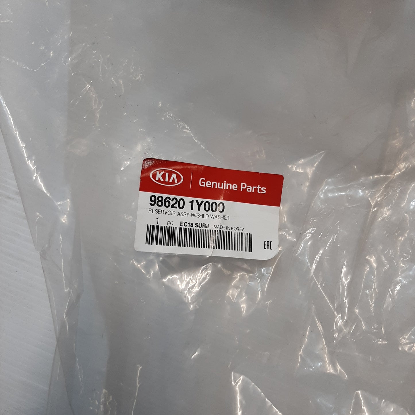Genuine Kia Reservoir Assy-W/Shl | 986201Y000