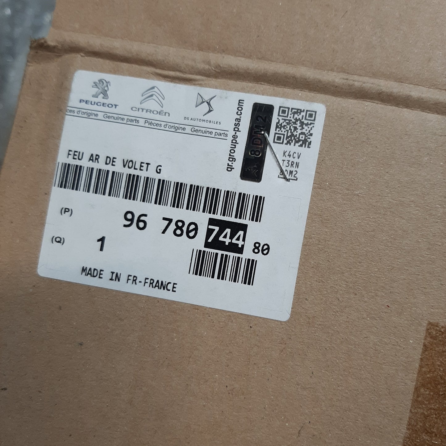 Genuine Left Tailgate Light - Peugeot 2008 | 9678074480