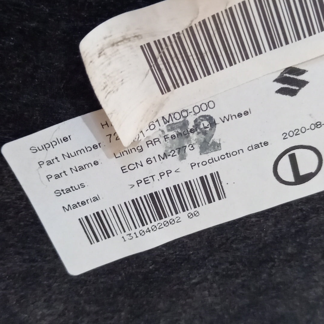 Genuine Rear Fender lining - Suzuki | 72821-61M00-000