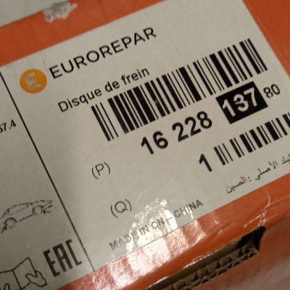 Eurorepar - Brake Disc | 1622813780