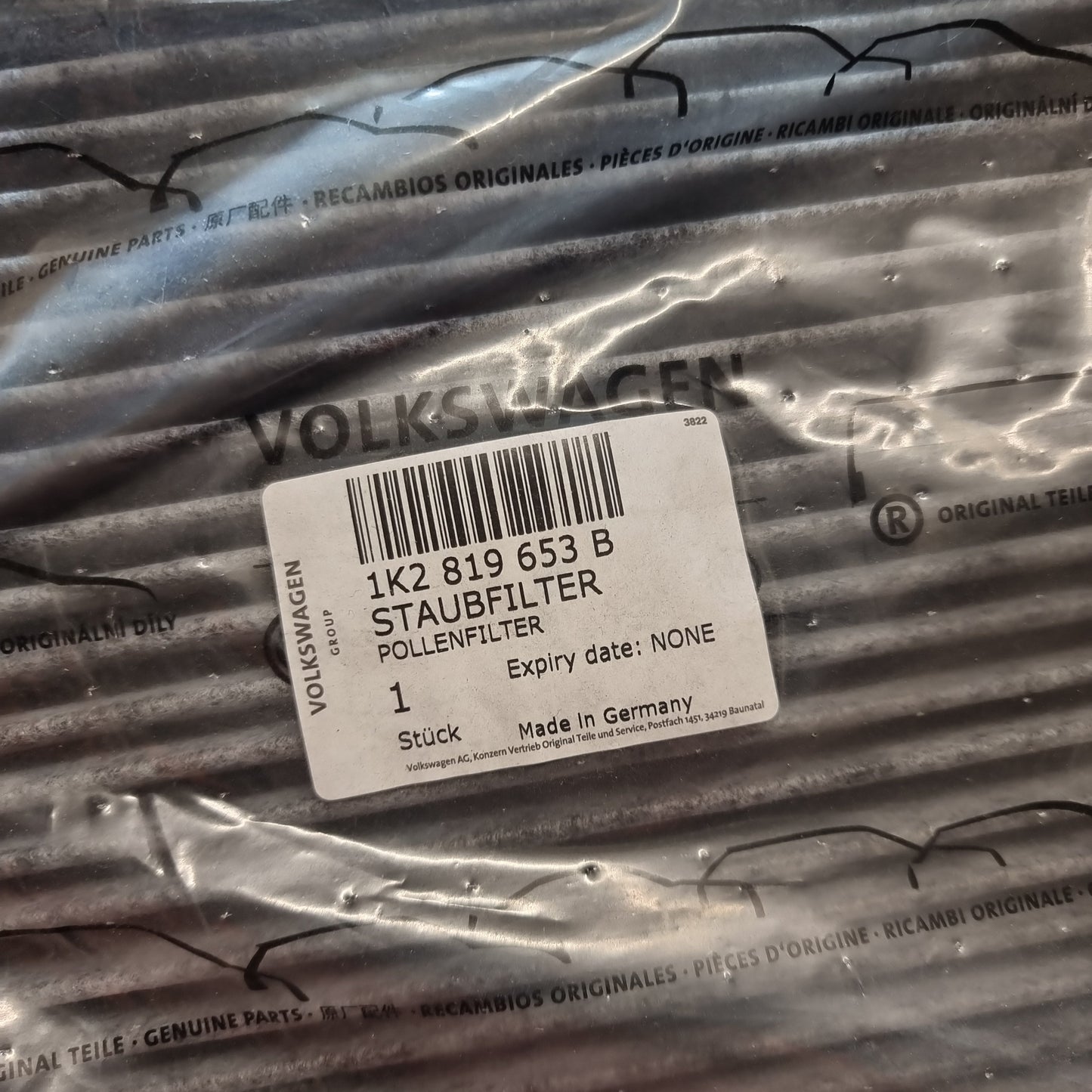 Genuine SEAT Dust Filt. | 1K2819653B