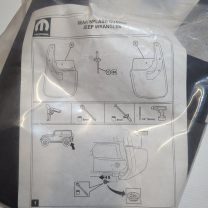 Genuine Rear Mudflaps - Jeep Wrangler 20018- | K82215333
