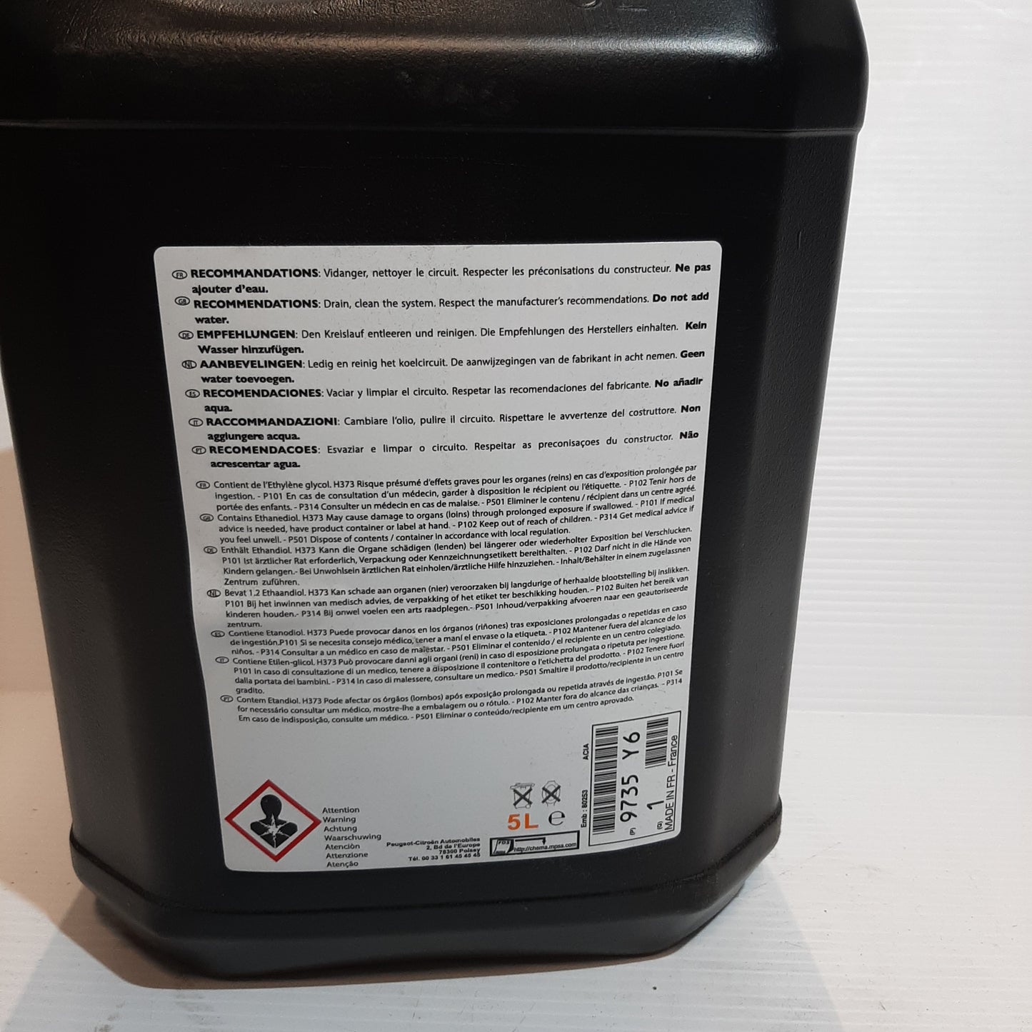 Genuine Peugeot Cooling Liquid | 9735Y6