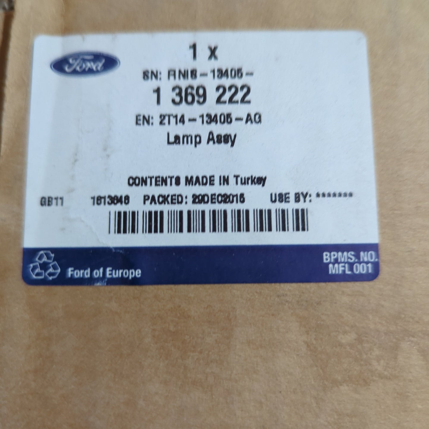 Genuine Left Rear Lamp - Ford Transit Connect 2002-2009 | 1369222