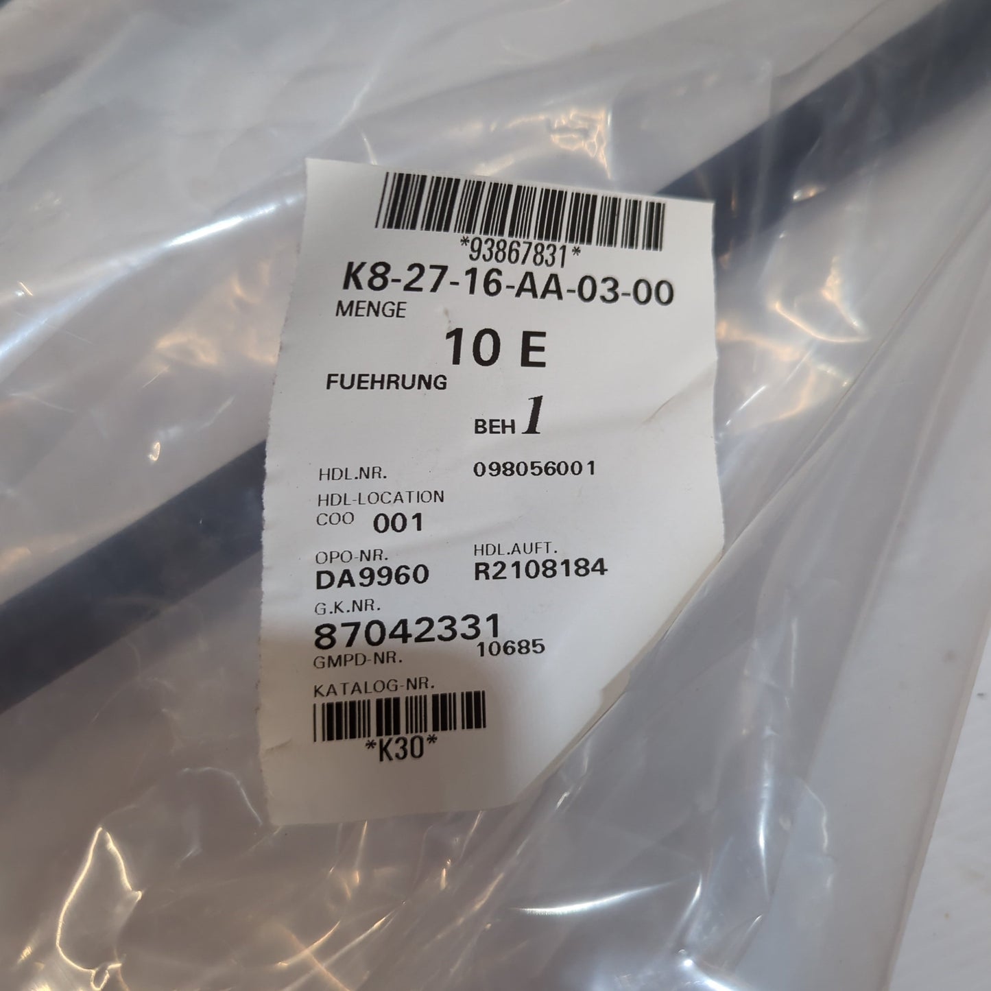 Genuine Vauxhall Window Joint | 93867831