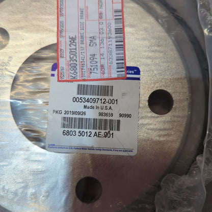 1x Genuine Brake Disc - Jeep Grand Cherokee / Dodge Durango 2020 | K68035012AE