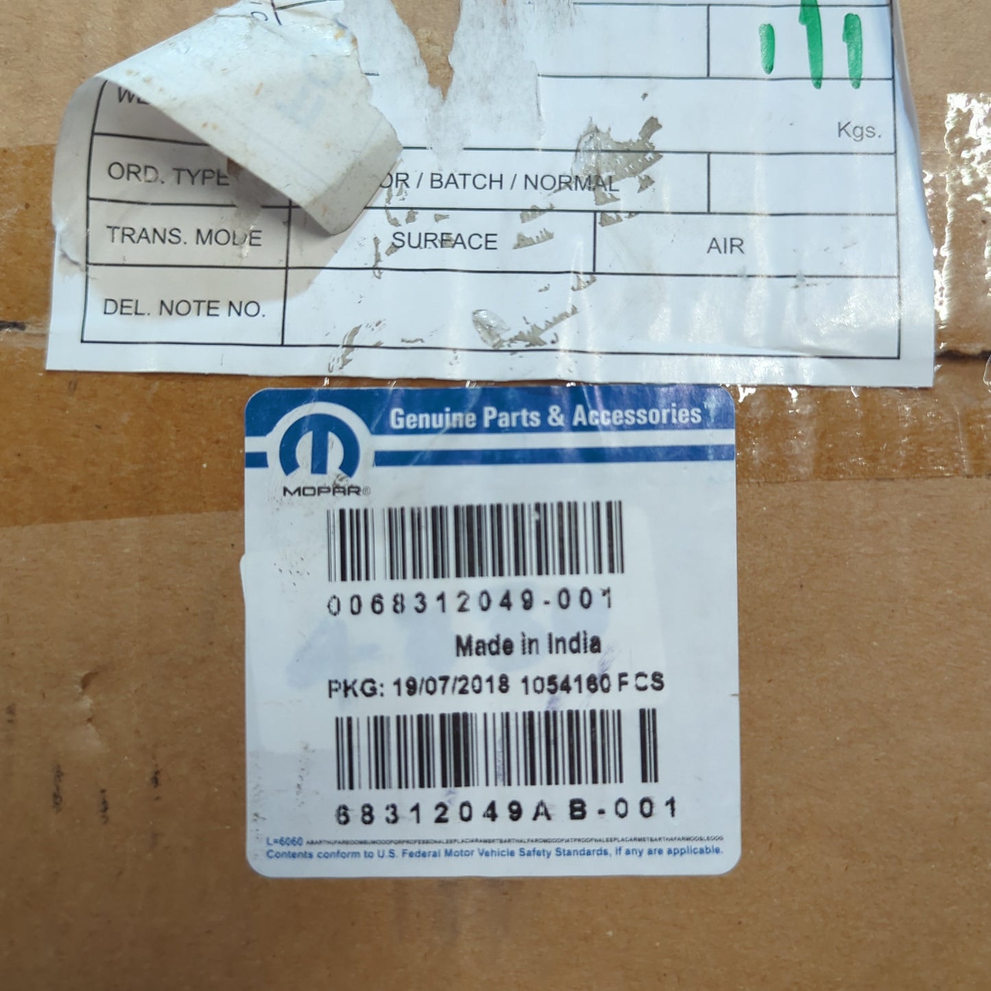 Genuine Rear Shock Absorber - Jeep Compass 2018-2019 | K68312049AB