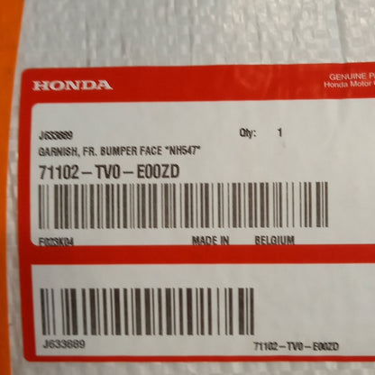 Genuine Front Bumper Face Garnish - Honda Acura | 71102TV0E00ZD
