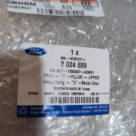 Genuine Ford Trim - "D"-Pillar - Upper | 2024659