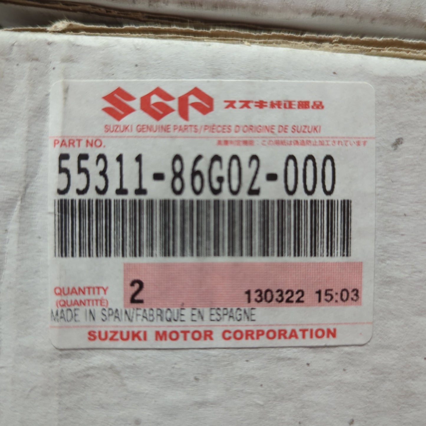 Genuine Front Brake Discs - Suzuki Wagon / Ignis | 55311-86G02-000